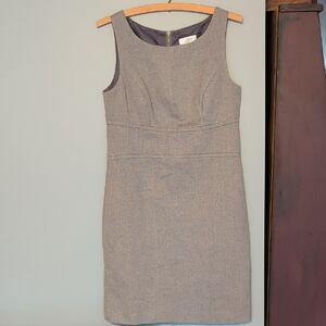 LOFT Gray Sleeveless Mini Dress